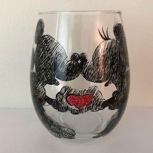 Mickey and Minnie wine glass